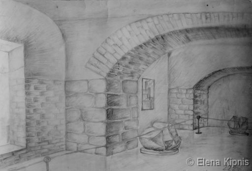 06 - Interieur Kohle, 60 x 42 cm